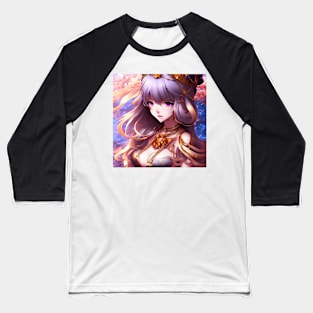 Anime Woman Portrait Baseball T-Shirt